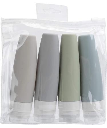 ZJchao 4 Pack Travel Bottles - Silicone Refill Containers for Shampoo Body Wash & Water (90ml) - Perfect for International Shipping - Buy Online on GoSupps.com
