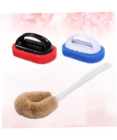 Buy SOLUSTRE 3pcs Tile Cleaning Brush Set - Effective Scouring Pads & Dishwasher Sponge for Easy Cleaning | International Shipping Available - Buy Online on GoSupps.com