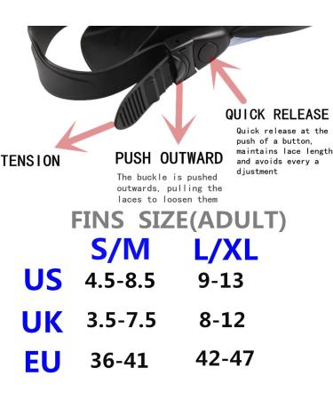 DIPUKI Snorkeling Gear Set for Adults - Diving Mask, Snorkel, Fins - Ideal for Scuba, Swim, Snorkeling - Men and Women - BLACK L/XL (US9-13 EU42-47) - Buy Online on GoSupps.com