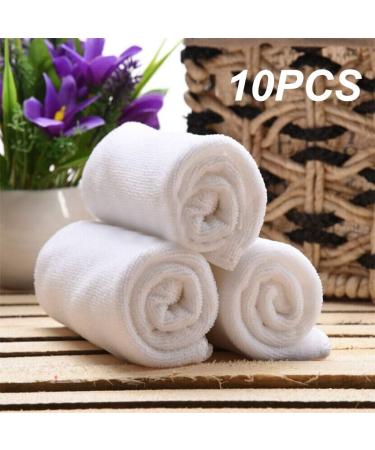 Cotton Washcloths 10 Pcs - Ultra Soft Face Towels (9.8 x 9.8Inch) - Perfect for Sensitive Skin - Wash Cloths & Gloves - Buy Online on GoSupps.com
