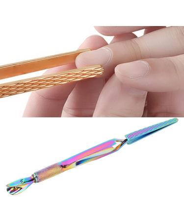 Nail Shaping Tweezers Double End Portable Nail Cuticle Pusher Stylish Look for Home (Multicolor) - Buy Online on GoSupps.com
