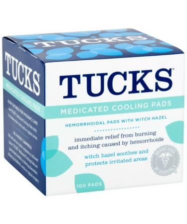 TUCKS Medicated Cooling Pads 100 Each (Pack of 5)