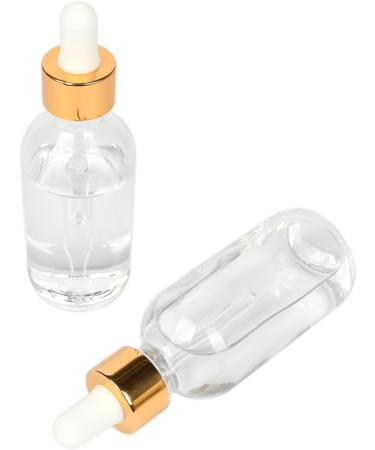 Magic Season Boston Round Glass Bottles(Transparent / 30 ml with Gold Caps / 2 Pcs) - Buy Online on GoSupps.com