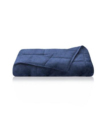 Dailydream Therapy Weighted Blanket in Fluffy Fleece 4.5 kg for Adults 135 x 200 cm Blue 135x200cm 4 5Kg Blue (fluffy)