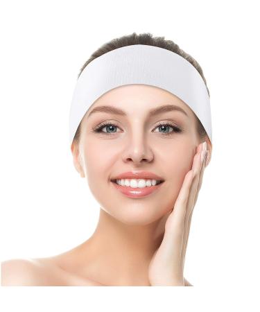 50 Pack Disposable Spa Headbands - Soft Non-woven Facial Hair Bands for Women - Salon Makeup Sauna Supplies - White - Buy Online on GoSupps.com
