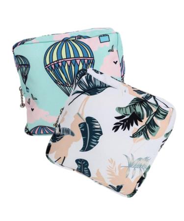 Gleavi holder 2 pieces of napkin storage pocket mini lipstick periods period for teenage girls period holsters pouch paws tampon strap pockets women wallet colored 01 13x13x2cm