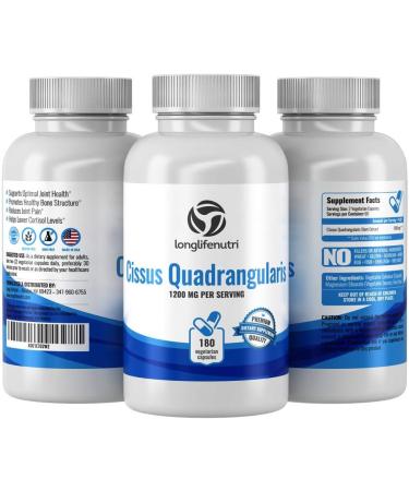 Cissus Quadrangularis Extract Capsules - Joint and Tendon Support Supplement | Reduce Pain & Promote Bone Health | 180 Vegetarian Pills - Buy Online on GoSupps.com