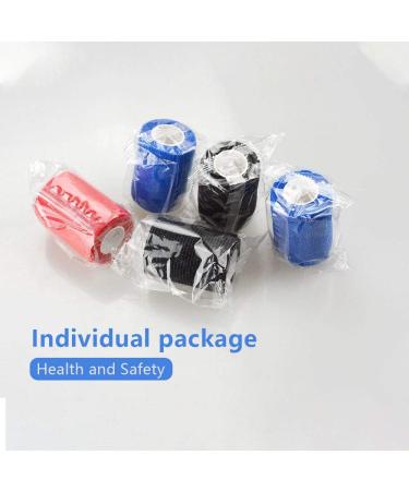 Buy Cojj 24 pc Cohesive Bandage Tape 5cm x 4.5m - Self-Adhering Waterproof Elastic Finger Plaster for Humans & Animals (Black) - International Shipping - Buy Online on GoSupps.com