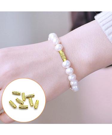 120pcs Gold Brass Screw Twist Clasps | Cord End Caps Barrel Screw Clasps for DIY Jewelry Making - Buy Online on GoSupps.com