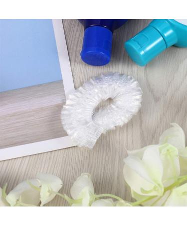 EXCEART 300 Pcs Disposable Bath Shower Caps - Waterproof, Thicker Plastic Caps for Travel, Spa, Hotel, Hair Salon - White (300pcs) - Buy Online on GoSupps.com