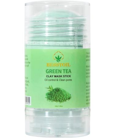 Green Tea Clay Mask Stick - Blackhead Remover Deep Pore Cleansing Oil Control With Green Tea Extract - Improved Formula Vegan Natural and Cruelty-Free (Green Tea) - Buy Online on GoSupps.com