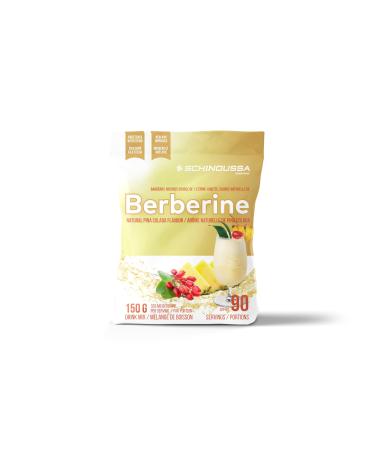 Schinoussa Berberine Pina Colada Mix 150g (30 Servings) | Supports Heart Health Regulates Sugar Metabolism | Vegan-Friendly Nutrient-Rich Beverage for Daily Health Support