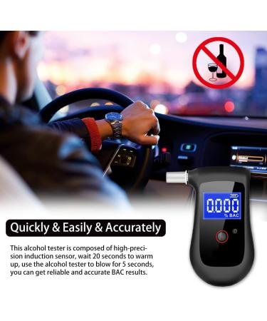Professional-Grade Breathalyzer with Memory and Warning Function - Moxikison Portable Alcohol Tester for Home Use - Ideal Gift for Drinkers - Buy Online on GoSupps.com