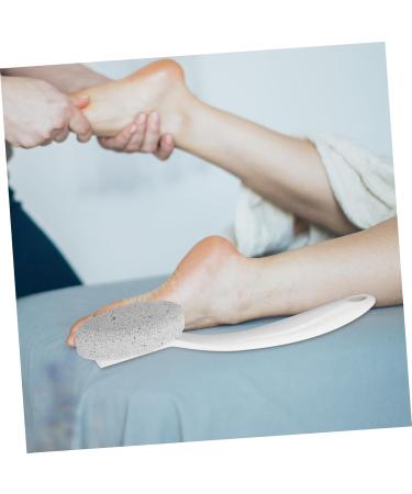 minkissy Tool Foot Pumice for Dead Skin Foot File Long Handle Pumice Stone Foot Scrubber Pumice Stone for Hands Pumice Stone for Body Pumice Stone for Feet Plastic White Manual Remover - Buy Online on GoSupps.com