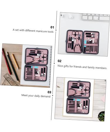Housoutil 1 Nail Set Gel Nail Art Shaper Nail Grooming Kit Pedicure Kit Nail Tools for Nail Art Nail Kits Gel Nail Polish Nail Pink Manicure Stainless Steel Spatula - Buy Online on GoSupps.com