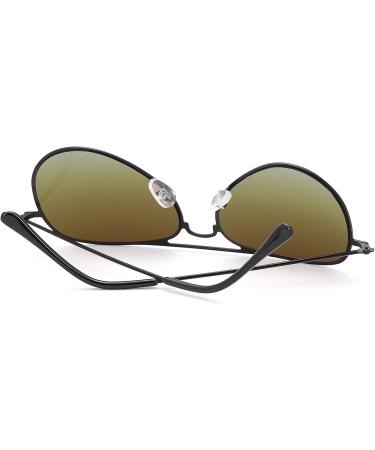 Yimi 2 Classic Bifocal Reading Glasses UV400 - Comfortable Metal Sunglasses for Men & Women - Black & Brown 2.0x - Buy Online on GoSupps.com