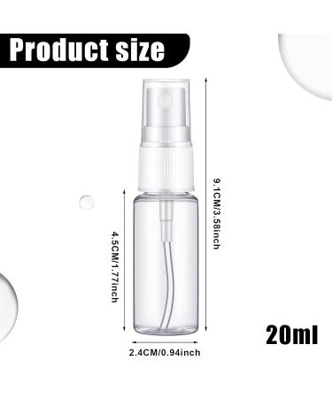 5 Pack 20ml Transparent Plastic Spray Bottles - Refillable Fine Fog Cosmetic Containers for Travel | Portable & Versatile - Buy Online on GoSupps.com