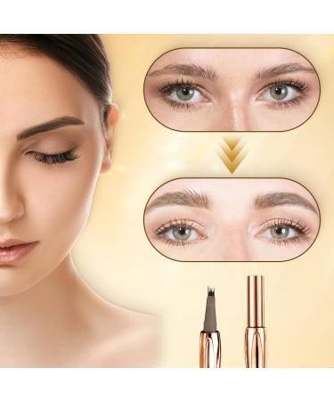 2024 New Magic Eyebrow Pencil Upgrade 3D Waterproof Microblading Eyebrow Pencil Contouring Pen 4-Tipped Precise Brow Pen Long-Lasting Natural Fine Stroke Eyebrow Pencil (A-Black) - Buy Online on GoSupps.com