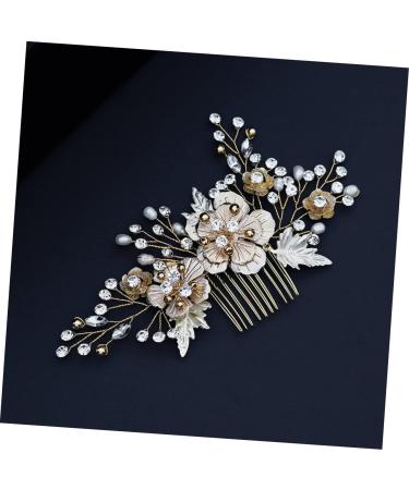 DOITOOL 1pc Comb Pearl Hair Pin Bridal Headdress Prom Hair Accessories Bridal Hair Barrette Bridal Hair Clip Headwear Decor Tiara Retro Rhinestone Headwear The Flowers Decorate Bride Alloy - Buy Online on GoSupps.com