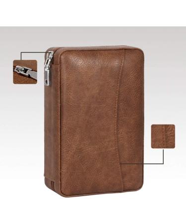 Cigar Humidor Case Portable Leather Humidor Box in Cedar Wood with Humidifier and Removable Cedar Tray - Buy Online on GoSupps.com
