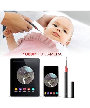KouRy Ear Wax Removal Ear Cleaner Tool Wireless Earwax Remover Otoscope 1080P WiFi Camera Ear Scope Compatible with Phones Tablets for Adults Kids & Pets (Black) - Buy Online on GoSupps.com