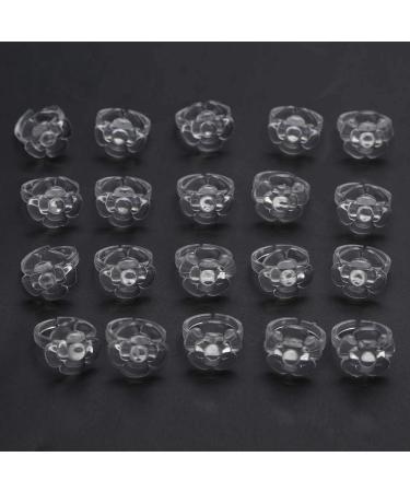  Sahgsa 50 Pcs Nail Chart Ring Flower Butterfly Design for Gel Manicure (Transparent Pink Model) - Buy Online on GoSupps.com