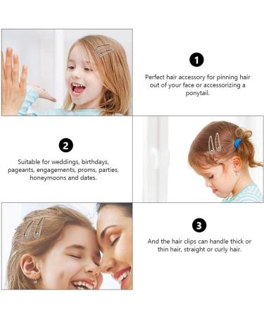 KALLORY 4pcs Rhinestone Bb Clip Rhinestones Wedding Headpiece for Bride Glitter Snap Clip Manicure - Buy Online on GoSupps.com