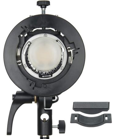 Godox S2 Flash S-Type Bracket with Bowens Mount for Round Head Flashes - Compatible with Godox V1, AD200Pro, AD400Pro, V860II, TT685, TT600, TT350 Series - Direction-Adjustable Handle - Buy Online on GoSupps.com