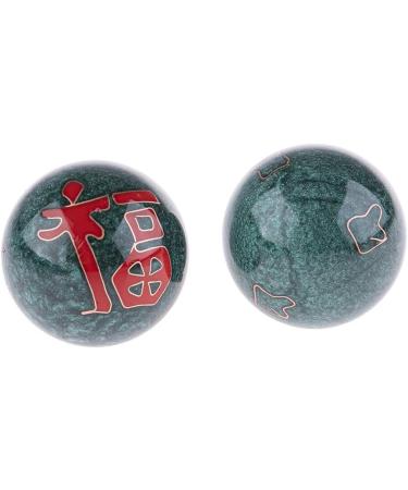Lachinuse Qi Gong Balls - Enamel Chinese Anti-Stress Balls for Happiness | 40mm Health Balls in Gift Box | Zen Relaxation | Feng Shui Decor in Green - Buy Online on GoSupps.com