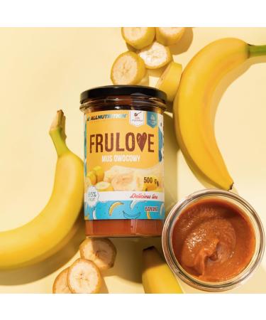 ALLNUTRITION Sugar Free Jam - Frulove Banana Puree - Seriously Low Carb 85% Fruit Mousse - Low Calorie Spread - Sugar Free Marmalade - Vegan Friendly - 500g - Buy Online on GoSupps.com