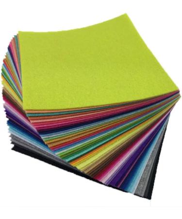 Flic-Flac 54pcs Assorted Color Felt Fabric Sheet Pack - DIY Craft Squares (10cm x 10cm) - Buy Online on GoSupps.com
