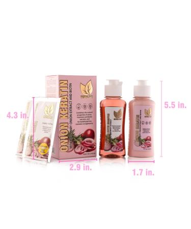 Keratin Hair Treatment Onion Duobox 120ml | Deep Repair Conditioning Hair Mask with Onion Rosemary & Biotin for Dry/Damaged Hair - Buy Online on GoSupps.com