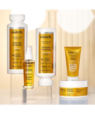  O BOTICARIO O Botic rio Match Deep Nourishing Hair Oil 4x Softer and Instantly Nourished Vegan 300 ml - Buy Online on GoSupps.com