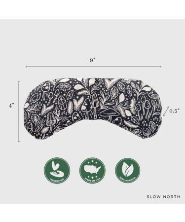 Slow North Eye Mask - Handmade in USA for Better Sleep, Eye Strain, Migraine Relief - Mystical Mushroom Design - Buy Online on GoSupps.com
