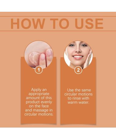 Facial Exfoliating Gel Orange Exfoliating Gel Scrub - Deep Cleansing Moisturizing & Rejuvenating Remove Blackheads Vitamin C Face and Body Skin Repair All Types Skin - Buy Online on GoSupps.com