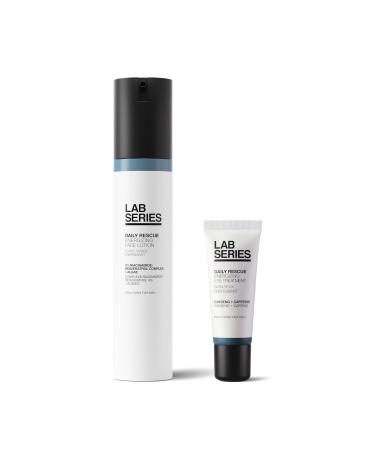 Lab Series Men's Daily Rescue Travel Size Friendly Skin Care Set for Men Energizing Face Lotion 1.7 Fl Oz & Eye Cream with Ginseng & Caffeine 0.51 Fl Oz Anti-Aging Hydrating Moisturizing