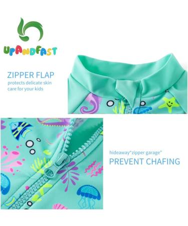 UPF 50+ Green Octopus Zipper Swimwear for Baby Boys/Girls | 12-18 Months - Buy Online on GoSupps.com