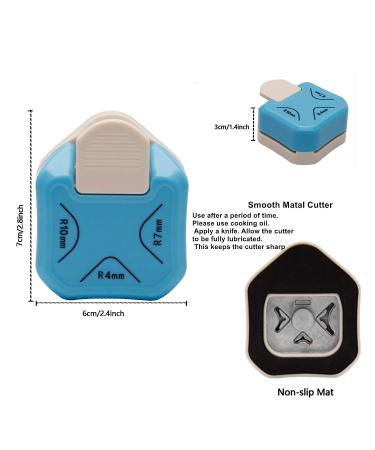 Paper Corner Rounder 3 in 1 (R4mm+R7mm+R10mm)  Corner Punches for Paper Crafts  Corner Cutter  Envelope Punch Board  Hole Puncher  Laminate  DIY Projects  Photo Cutter Card Making and Scrapbooking Blue - Buy Online on GoSupps.com