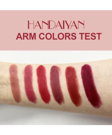  Beliky Girl 6 Colors Matte Lipstick Set Velvety Curved Lipstick Long Lasting Waterproof Non-Sticky Tumbler Sexy Nude Lipstick Makeup Set - Buy Online on GoSupps.com