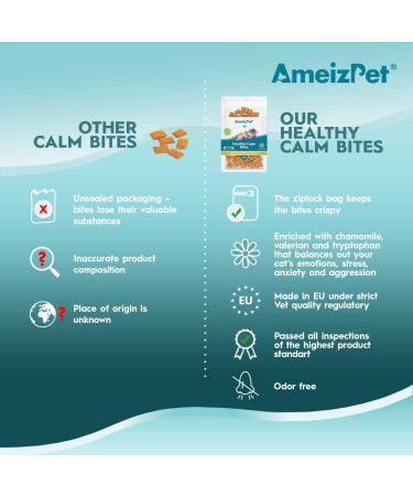 AmeizPet Calming Cat Treats - Healthy 65g (2.3oz) for Stress Relief | Buy Now for Happy Cats - Buy Online on GoSupps.com