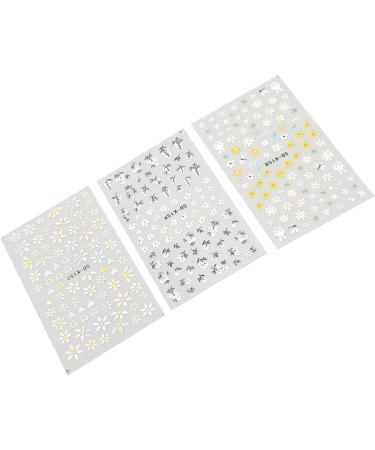 Self Adhesive Flower Nail Art Stickers Decals Spring Floral Leaves Vine Geometric Design Manicure Tips Nail DIY Decoration for Women Girls - Buy Online on GoSupps.com