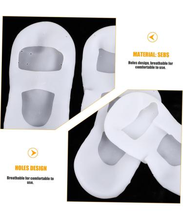 Mikinona 1 Pair Cracked Heel Socks Silicone Moisturizing Socks Cooling Heel Repair Socks Plantar Silicone Socks Heel Sleeves Arch Socks Compression White Beach Ballet Socks Men and Women - Buy Online on GoSupps.com