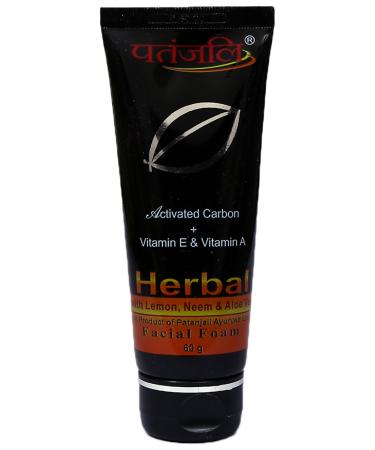 Patanjali Herbal Facial Foam with Lemon Neem & Aloe Vera (60g) - Best Natural Cleanser for Glowing Skin - Buy Internationally - Buy Online on GoSupps.com