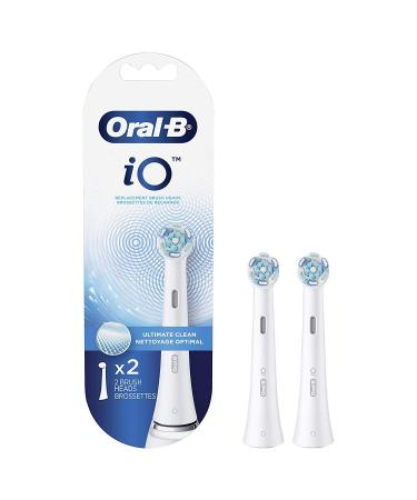 Oral-B iO Ultimate Clean Replacement Brush Heads - White (2 Pack) - Buy Online on GoSupps.com