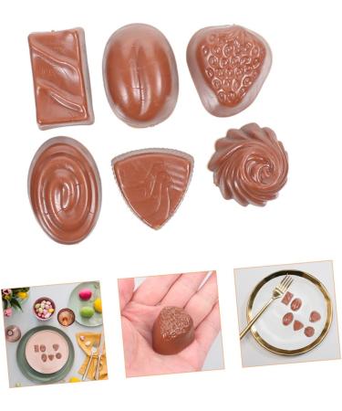 HOMSFOU 24 Pcs Simulation Chocolate Decorative Chocolate Decor Fake Candy Cake Decorating Fake Cookies Kids Bulk for Desserts Desktop Fake Chocolate Artificial Children's Products Pvc 3d Coffeex4pcs 3.9X2.8X1.8CMx4pcs - Buy Online on GoSupps.com