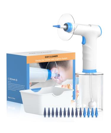 Electric Ear Wax Removal Kit with SoftSpray Safe and Effective Ear Cleaner with 4 Pressure Settings for Ear Wax Buildup Complete Ear Cleaning Irrigation Kit for Adults and Kids  Blue