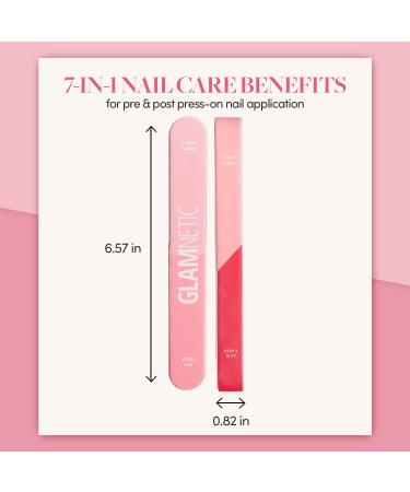 Glamnetic 7-in-1 Nail Buffer | All-in-One Nail Buffing Block for Filing Shaping & Polishing | Lightweight & Easy to Use | Perfect for Manicure & Pedicure - Buy Online on GoSupps.com
