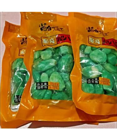Chinese Authentic LABA Garlic 260g/bag Green Garlic and Sugar Garlic Chinese Spicy Vegetable Snacks Vinegar Pickled Soaked Garlic Sweet and Sour Green Garlic (1 Bag)
