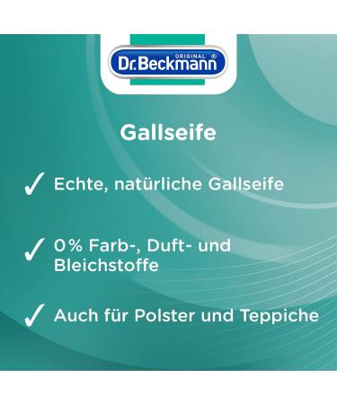 Dr. Beckmann Gall Soap - Natural Stain Remover | 100g | Fragrance-Free & Safe for All Fabrics | Effective Gall Soap Power - Buy Online on GoSupps.com