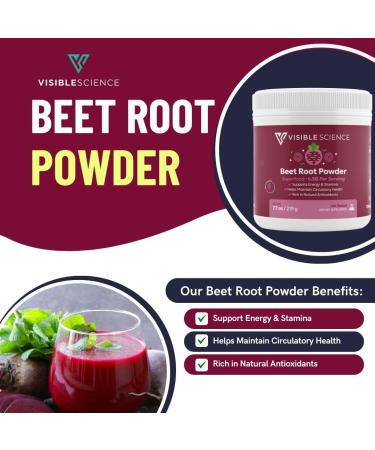 Visible Science Beet Root Powder Superfood with Antioxidants Circulation & Endurance Support 219 Grams 1 Jar - Buy Online on GoSupps.com